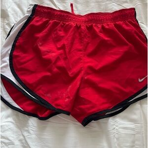 Nike red tempo shorts